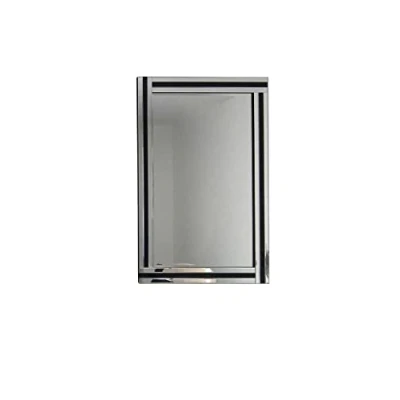 Image of Milton Manor Black And Mirror Triple Bevelled Wall 3Ft3 X 2Ft3 (70cmx100cm)