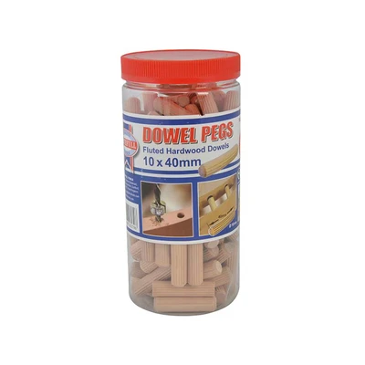 Image of Faithfull Beechwood Dowels 10mm x 40mm (Tub of 100)