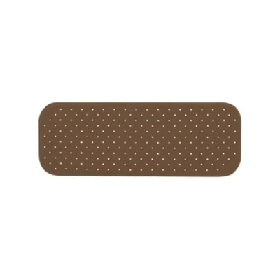 Image of MSV Premium Shower Mat Bath Bathtub Antibacterial Non Slip with Suction Cups Brown Smells of Roses Approx. 36 x 97 cm Washable at 60 C