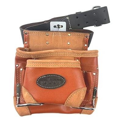 Image of Rolson 68877 Single Leather Tool Pouch with Belt