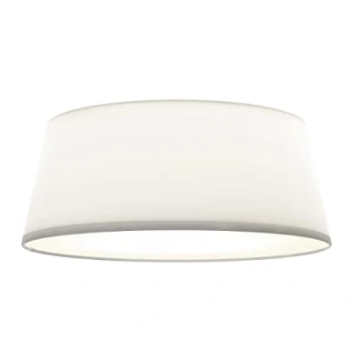 Image of Fife Cylindrical 33cm Ceiling Light, White Fabric