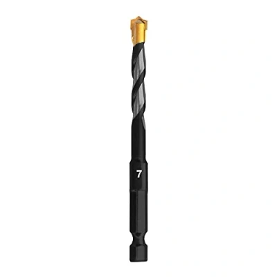 Image of Multi Material Drill Bit Ø 7mm Construction Ultimate Professional Hex 9 Rotary and Impact Drills Accessories, Purpose Drilling for Block Brick Soft Tile Wood Plastic Metal