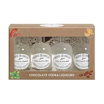 Image of Tiptree Miniature Chocolate Vodka Liqueurs Box 25% ABV, 4 x 5cl