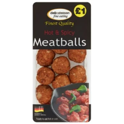 Image of Delicatessen Fine Eating Hot &amp; Spicy Meatballs 200g x 8