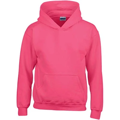 Image of GILDAN Heavy Blend Childrens Unisex Hooded Sweatshirt Top/Hoodie (L) (Heliconia)