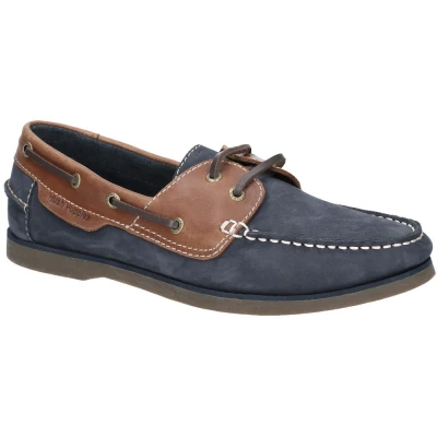 Image of Hush Puppies Men&#039;s Henry Boat Shoes, Blue (Blue (Blue/Tan Blue/Tan), 7 UK (41 EU)