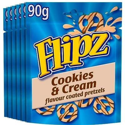 Image of Flipz Cookies &amp; Cream Pretzels, 90 g (Pack of 6)