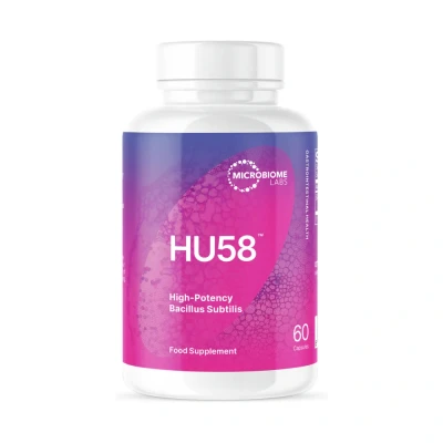 Image of Microbiome Labs HU58 (60 Capsules) Probiotics for Digestive Health &amp; Immune Support 100% Survivability High Potency Bacillus subtilis Spore Probiotic Supplement 10 Billion CFU, Shelf Stable