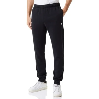 Image of Champion Men&#039;s Legacy Basics Powerblend Fleece Rib Cuff Pants, Black, XXL