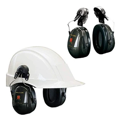 Image of 3M PELTOR Optime II Earmuffs, 30 dB, Green, Helmet Mounted, H520P3E 410 GQ 01, 7000107763