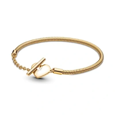 Image of Pandora 180092C00 56 Hands Heart Ring 14 Carat Rose Gold Plated Alloy Size