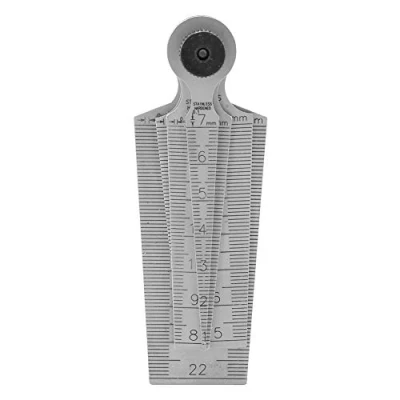 Image of Welding Taper Feeler Gauge,Stainless Steel Hole Ruler Gauge Inner Diameter Gap Wedge Triangle Tapered on Both Sides 0 29mm