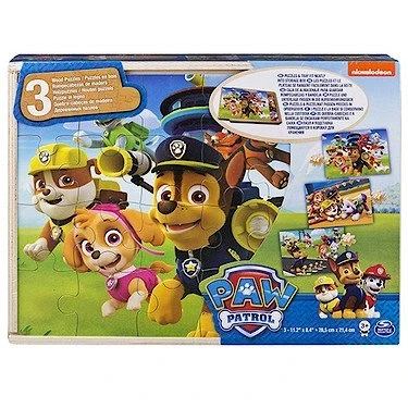 Image of Paw Patrol Wooden Puzzle 3 Pack
