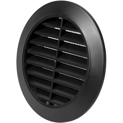 Image of Vent Systems 80 mm / 3.15&#039;&#039; Inch Black Air Cover Round Vents Ventilation Grille Integrated Insect Screen HVAC for Bathroom, Home Office, Kitchen