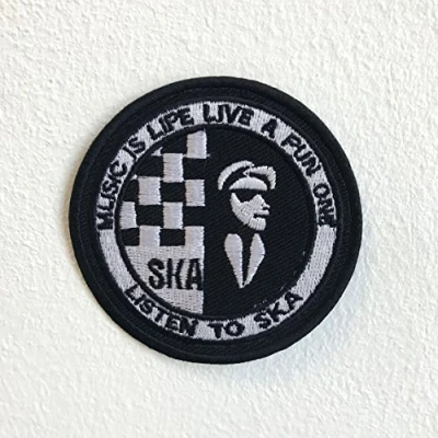 Image of Music is Life Live a Fun One SKA Iron Sew on Embroidered Patch