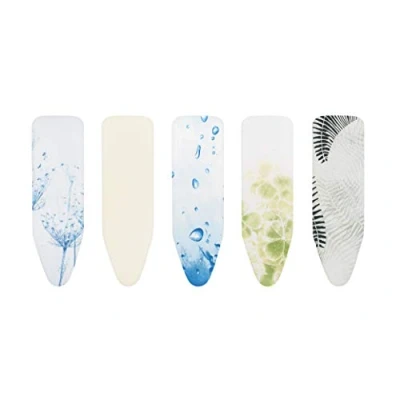 Image of Brabantia 2mm Built in Foam Slimline Ironing Board Cover (A Board/Random Selection) Heat Resistant, Non Slip, Durable Cotton &amp; Foam, Cord Fastener