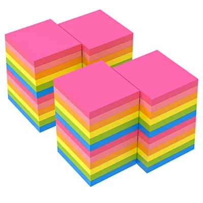 Image of ZCZN 48 Pads Sticky Notes, 76 x mm, 100 Sheets/Pad, 6 Bright Colours Self Stick Note for Reminders, Value Pack