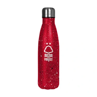 Image of FOCO Officially Licensed Nottingham Forest FC Football Paint Splatter 500ml Reusable Water Bottle