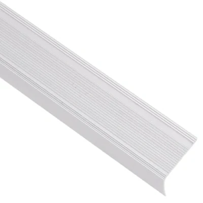 Image of vidaxl L Shape Stair Nosings Aluminium, Silver, Easy Install, 100 cm, 15 Pieces