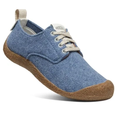 Image of KEEN Women&#039;s Mosey Derby Sneaker, Blue Felt/Birch, 6.5 UK