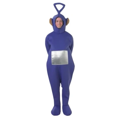 Image of Rubie&#039;s 880868STD000 Tinky Winky Teletubbies Adult Fancy Dress, Mens, Solid, Blue, STD