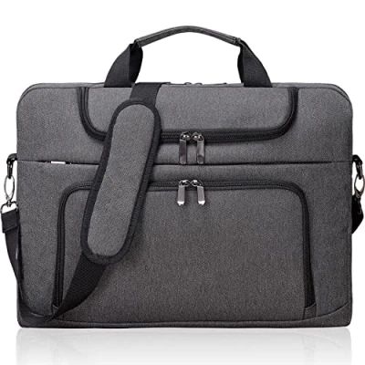 Image of BERTASCHE 17 17.3 inch Laptop Bag Water Resistant Computer Briefcase Messenger Bags with Shoulder Straps for Men Womens Business Travel