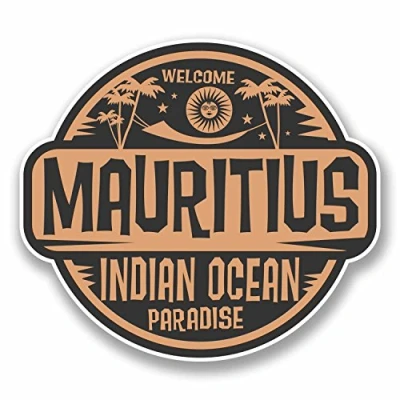 Image of 2 x 10cm Mauritius Vinyl Sticker Decal Laptop Luggage Travel Tag Fun #9835 (10cm Wide 9cm High)