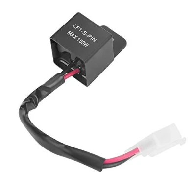 Image of Flasher Relay, LED Relay 2 Pin Blinker 12V 150W with Cable for Motorcycle Turn Signal Indicator