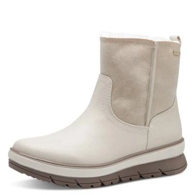 Image of Jana Women&#039;s Sporty Winter Boots, Warm Lining, Vegan Fashion, Ivory, 7.5 UK