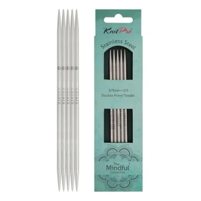 Image of KnitPro Mindful Double Pointed Needles 20cm 3.75mm 3pcs