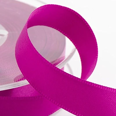 Image of Italian Options Satin Ribbon, 10mm Wide x 25 Metre Roll, Clover Pink
