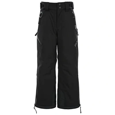 Image of DLX Kids Dozer Warm Padded Waterproof Ski Trousers Black, Size 5/6