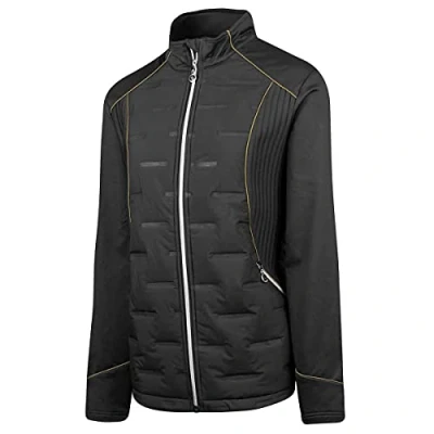Image of Island GREEN Womens Heat Welded Padded Jacket Black/Gold XL