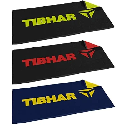 Image of Towel T, black/red