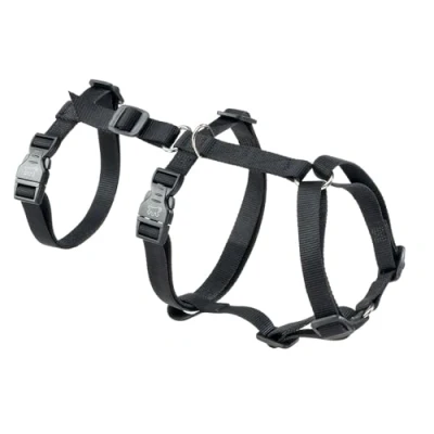 Image of Ferplast Dog Harness Medium BRAVE MEDIUM, Escape Proof Harness, Greyhound, Adjustable for Dogs, 6 Closures, Nero
