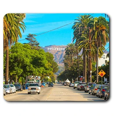 Image of Hollywood Sign Mouse Mat Pad Computer PC Laptop Gaming Office Home Desk Accessory Gadget 3856