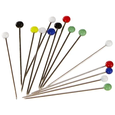 Image of Prym 029157 Glass Headed Pins No. 9 Assorted col 0.60 x 30 mm 100 gram Box, Steel, Colourful, 0,6mm