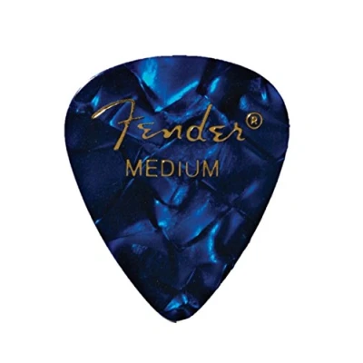 Image of Fender 351 Shape Premium Picks Blue Moto Medium 12 Count Pack