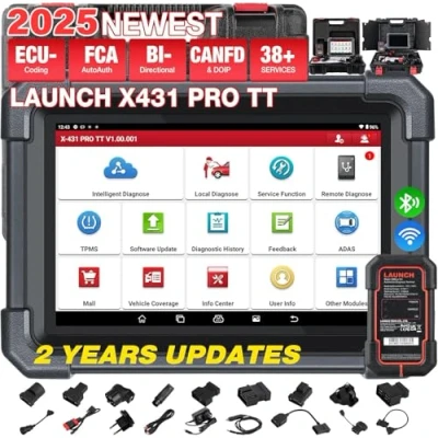 Image of 2024 LAUNCH X431 PRO TT Elite OBD2 Scanner,Bidirectional Scan Tool with New DBSCar VII Connector,Full Function,CANFD DoIP, ECU Online Coding, 38+ Reset, K ey IMMO,FCA AutoAuth, V.A.G Guide