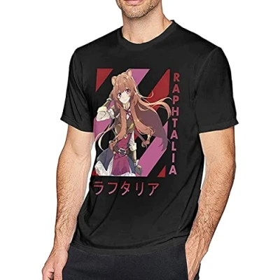 Image of The Rising of Shield Hero Printed T Shirt Mens Unisex Black Tees S