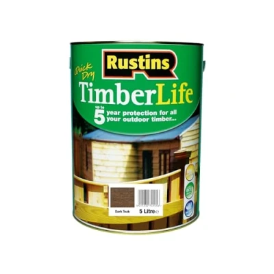 Image of Rustins TLDT5000 Timberlife Dark Teak, Brown, 5l