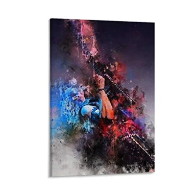 Image of YZLI 80s Guitarist Kk Downing Painting Poster Decorative Canvas Wall Art Living Room Posters Bedroom 12x18inch(30x45cm)