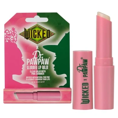 Image of Dr.PAWPAW X WICKED Limited Edition Glimmer Lip Balm Nourishing &amp; Care with a Magical Shine Cruelty Free Multipurpose for Radiant Lips 3g