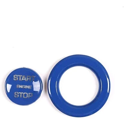 Image of METYOUCAR For Discovery 5/Discovery Sport/Range Rover Sport/Vogue/Evoque Engine Start Stop Push Button Switch Sticker Cover Car Accessories (Blue)