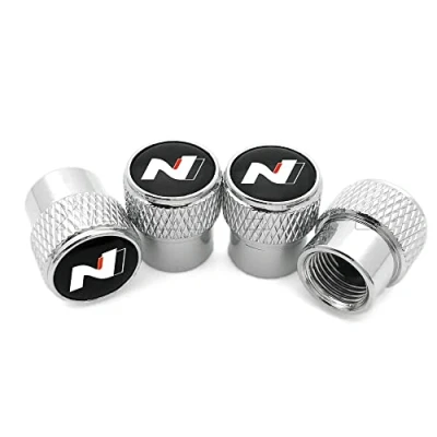 Image of 4 Pcs Car Valve Caps Tire Air Dust Cover, for Hyundai N Line i20 i30 Sonata Tucson Azera Elantra Veloster Kona NLine Accessories,B