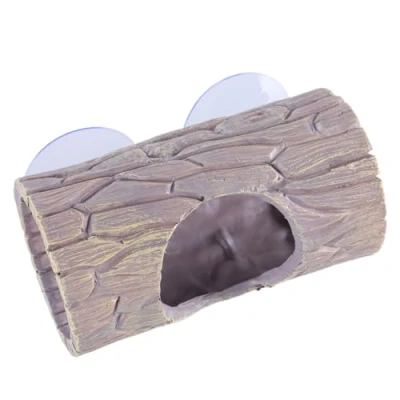 Image of MDHQ Reptiles Hideaway Cave Hollow Log Shaped For Lizards Geckos Hideouts Hiding Trunk