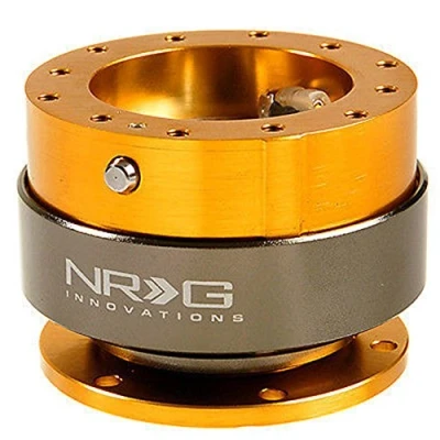 Image of NRG Innovations Gen 2.0 Steering Wheel Quick Release Adapter 6 HOLE with Mounting Bolts (Rose Gold Body/Titanium Chrome Ring), SRK 200RG