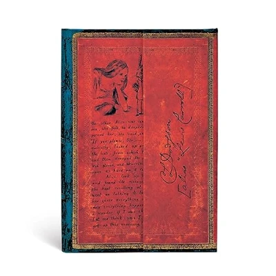 Image of Paperblanks Hardcover Journal Lewis Carroll, Alice in Wonderland Unlined Mini (100 x 140 mm) (Embellished Manuscripts Collection)