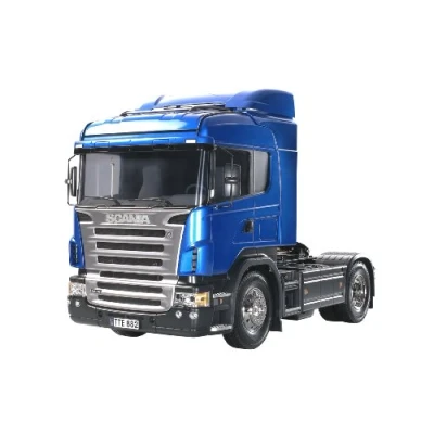 Image of Tamiya TMYTAM56318 Scania RC 56318 R470 Highline Truck 1:14 Assembly Kit, Blue