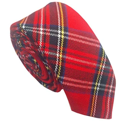 Image of Men&#039;s Scottish Royal Stewart Tartan Skinny Thin Width Neck Tie